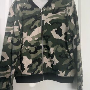 Camouflage Bomber Jacket - Green Camo